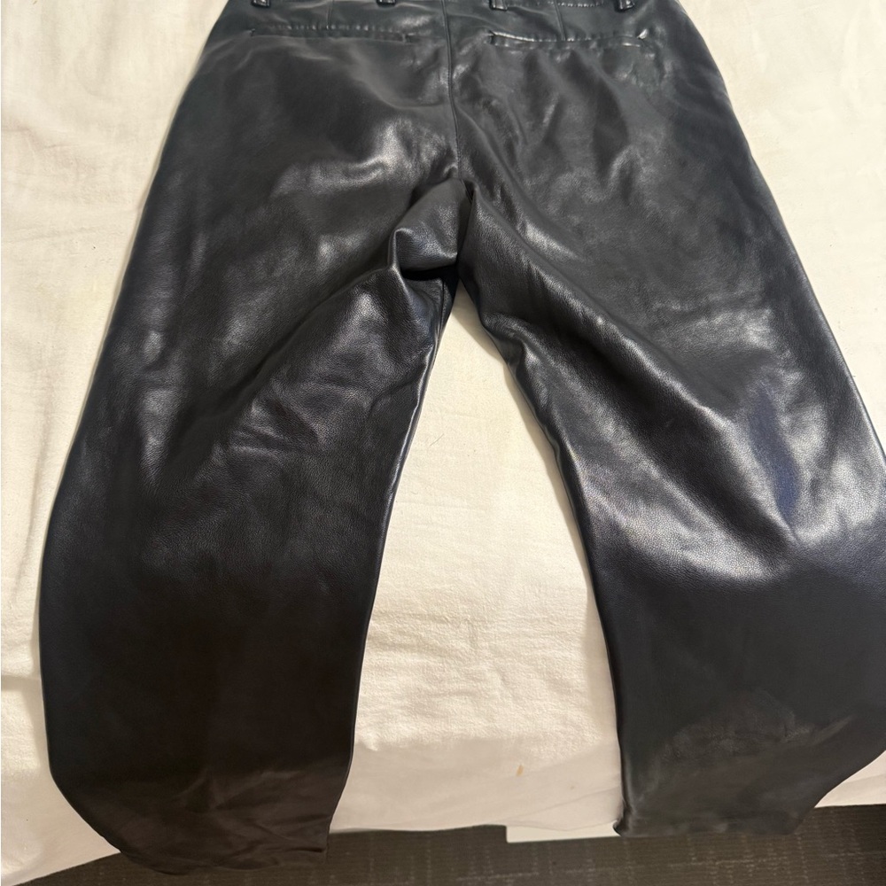 Gap Black Leather Pants size 6 - Picture 3 of 3